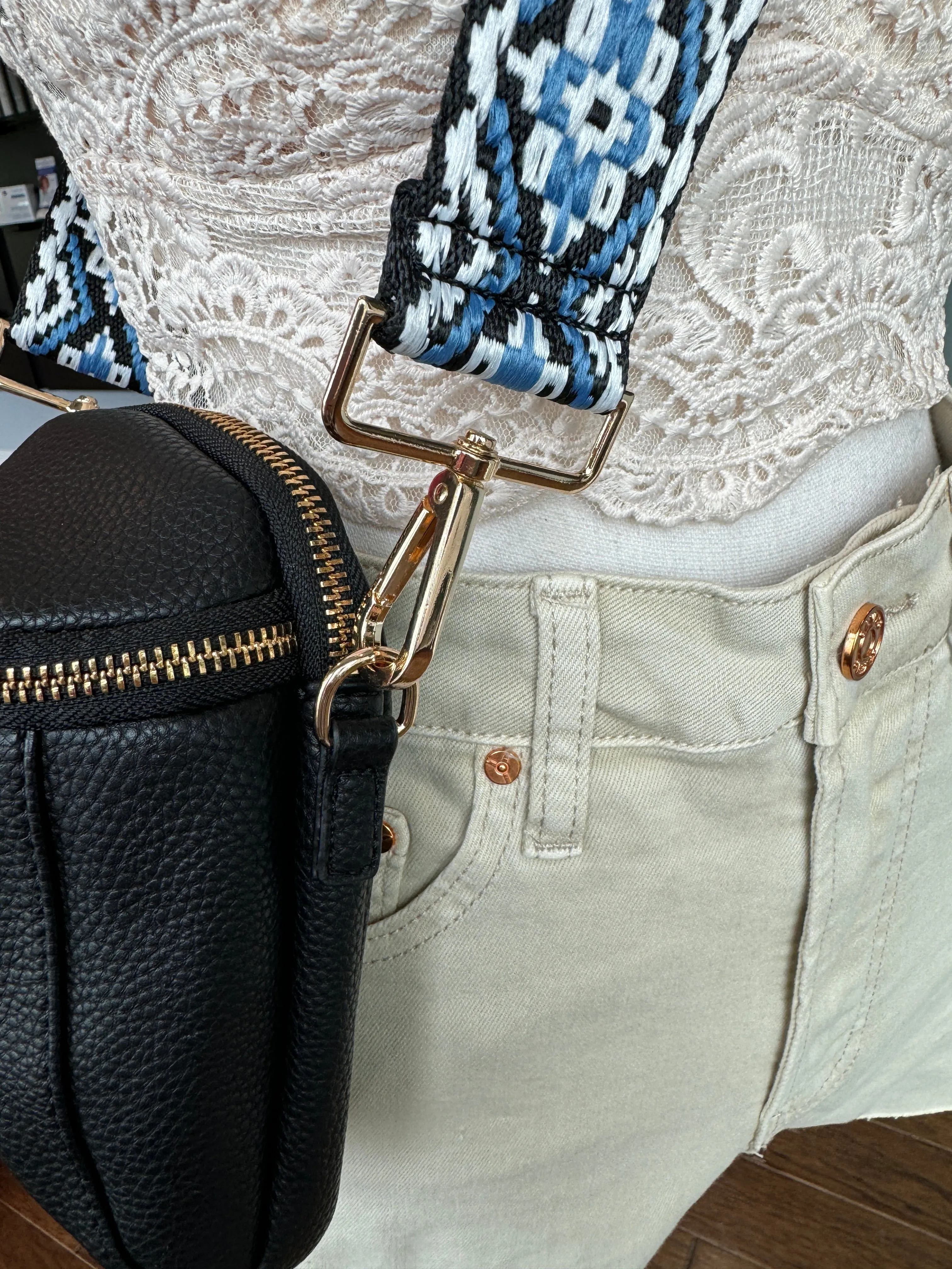 Black Going Places Faux Leather Crossbody