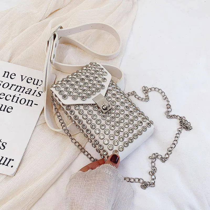 Bling Rhinestone Crossbody Belt Bag