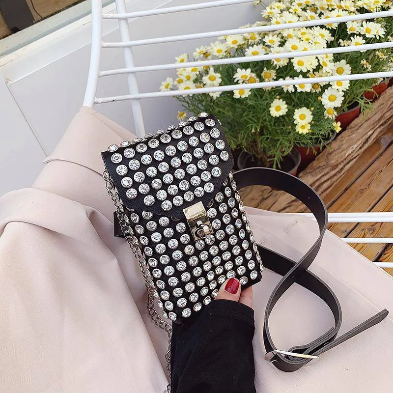 Bling Rhinestone Crossbody Belt Bag