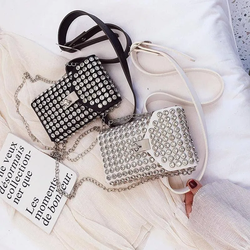 Bling Rhinestone Crossbody Belt Bag