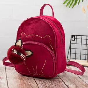 Cartoon Embroidered Cat Pattern Mini  Backpack