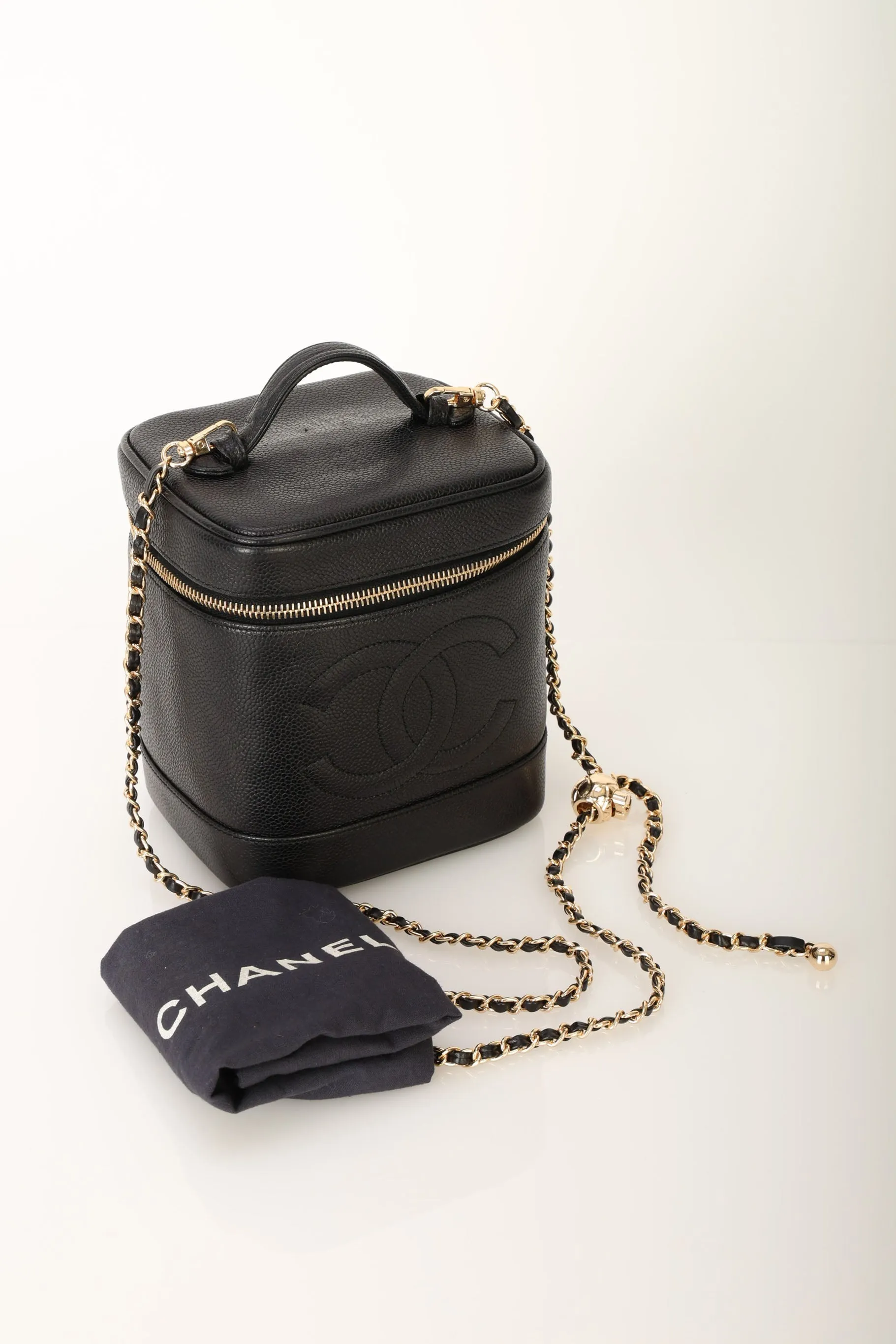 Chanel 1994 Caviar Vanity Bag w/ Chain