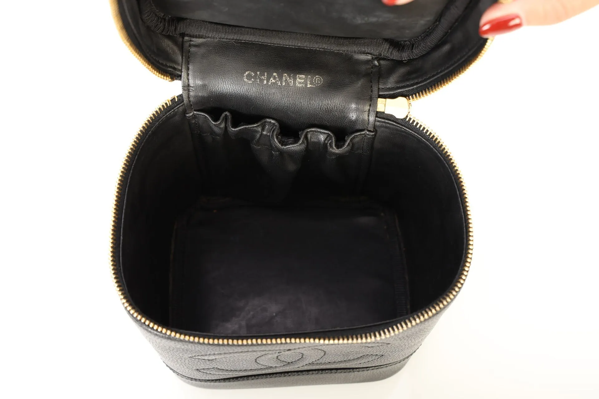 Chanel 1994 Caviar Vanity Bag w/ Chain