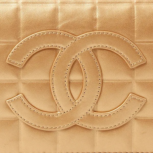Chanel 2002 Made Big Coco Mark Stitch 2 Way Bag Bronze
