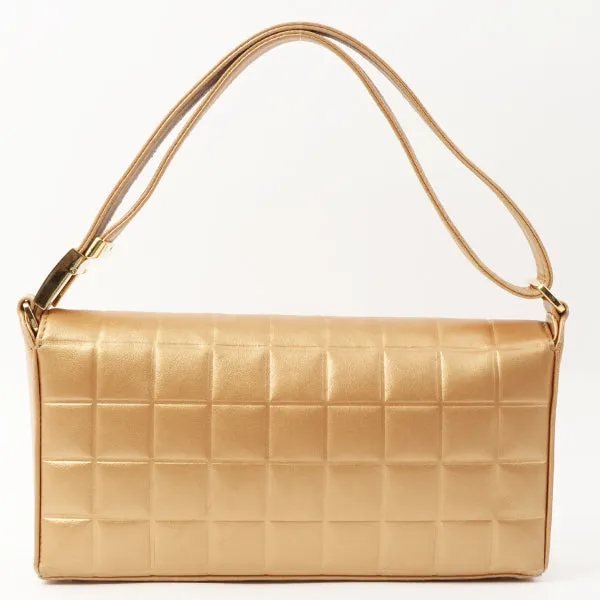 Chanel 2002 Made Big Coco Mark Stitch 2 Way Bag Bronze