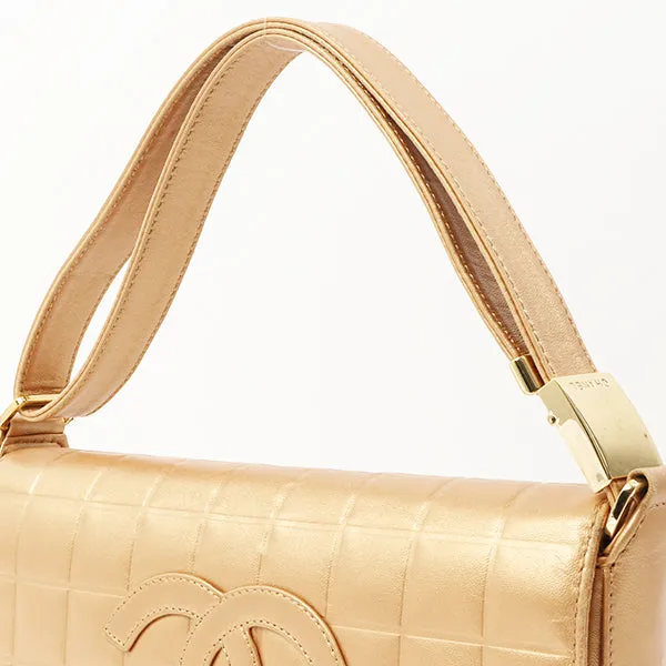 Chanel 2002 Made Big Coco Mark Stitch 2 Way Bag Bronze