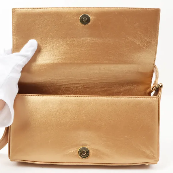 Chanel 2002 Made Big Coco Mark Stitch 2 Way Bag Bronze