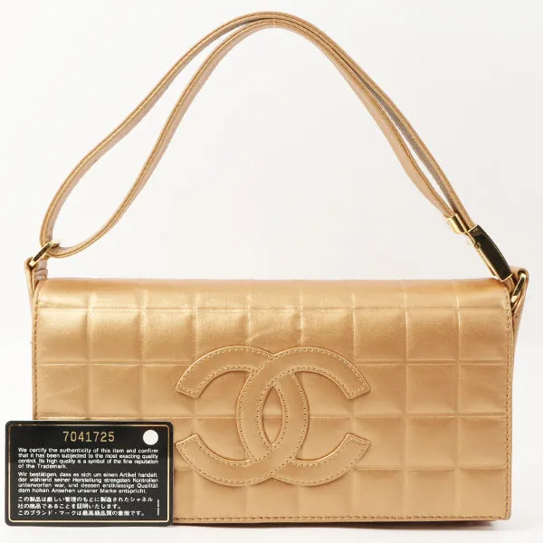 Chanel 2002 Made Big Coco Mark Stitch 2 Way Bag Bronze