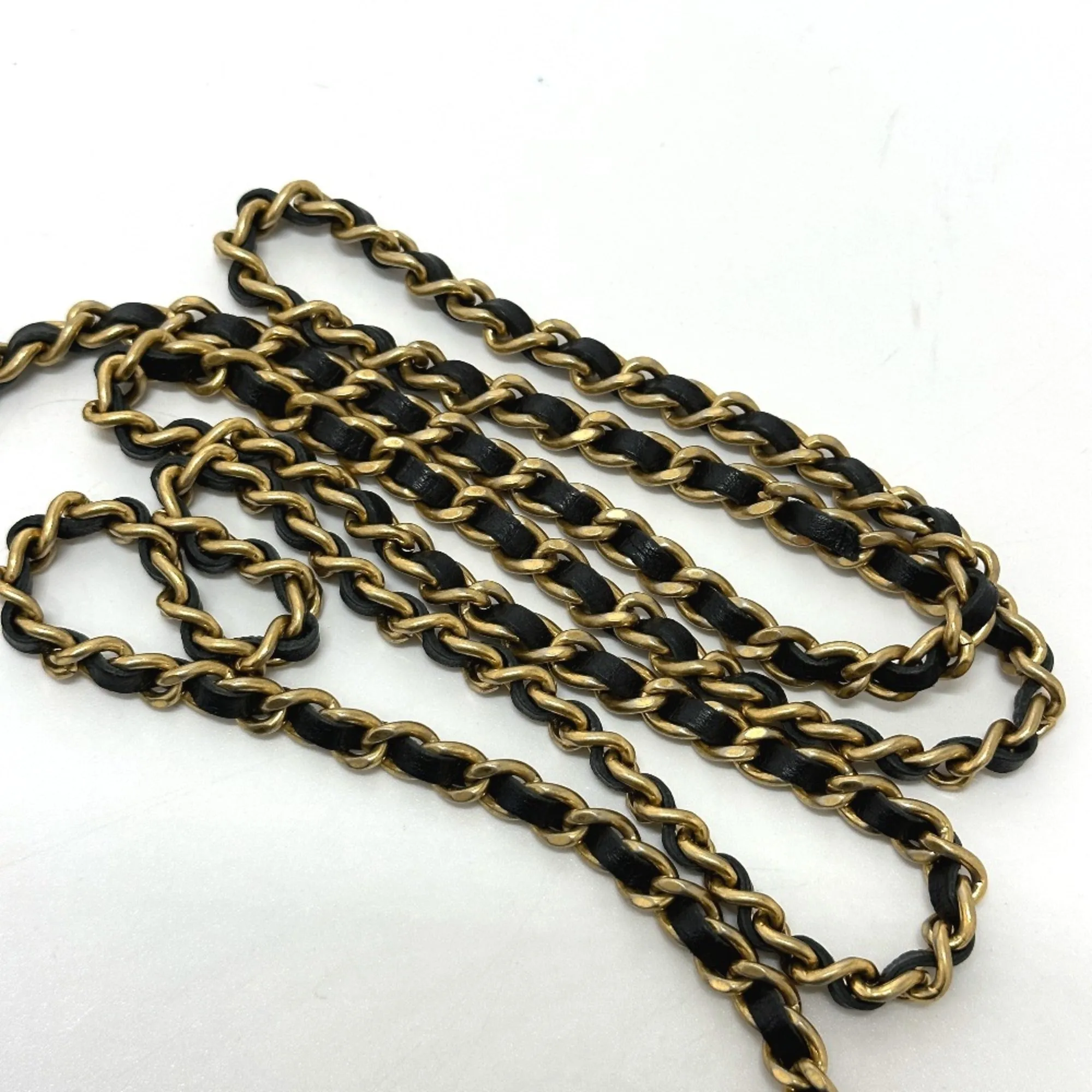 Chanel A80441 2.55 Embroidered Studs Chain wallet Shoulder Bag Black GoldHardware