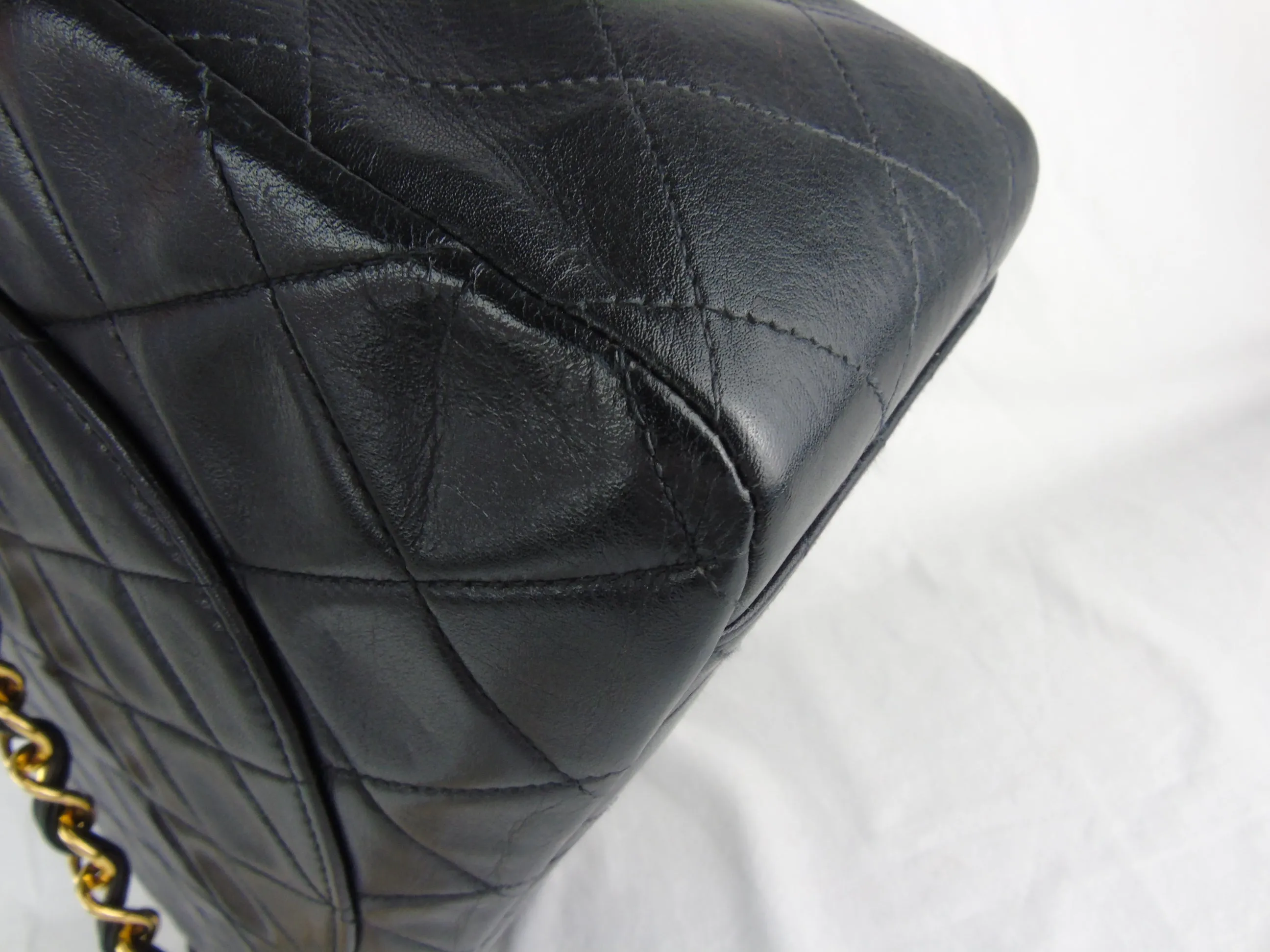 CHANEL Classic  'Jumbo XL' (Maxi) 2.55 Flap bag Black Leather - vintage