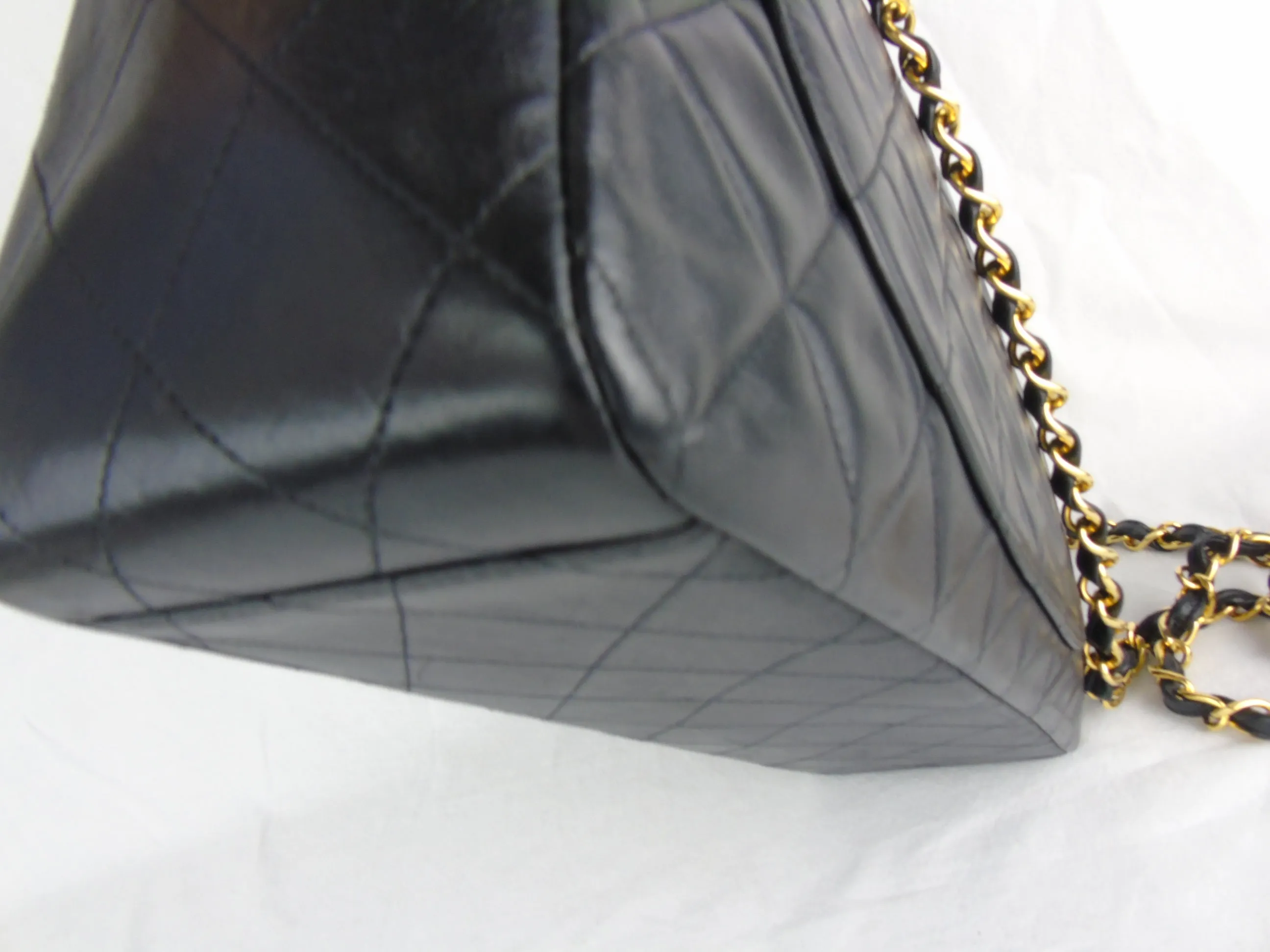 CHANEL Classic  'Jumbo XL' (Maxi) 2.55 Flap bag Black Leather - vintage