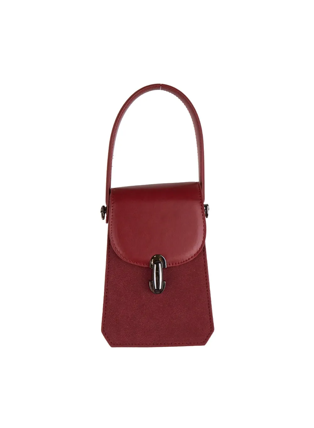 Chic Faux-Leather Crossbody Clutch Bag IJ510