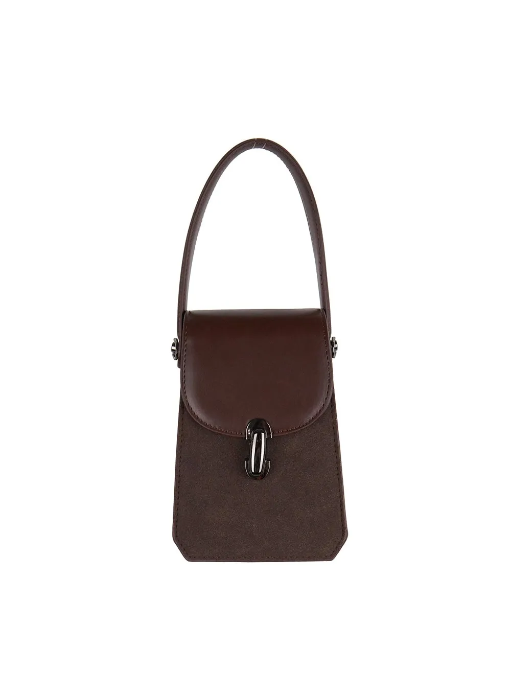 Chic Faux-Leather Crossbody Clutch Bag IJ510
