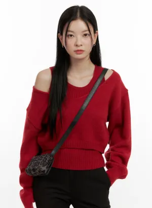 Chic Leopard Print Crossbody Bag ON408
