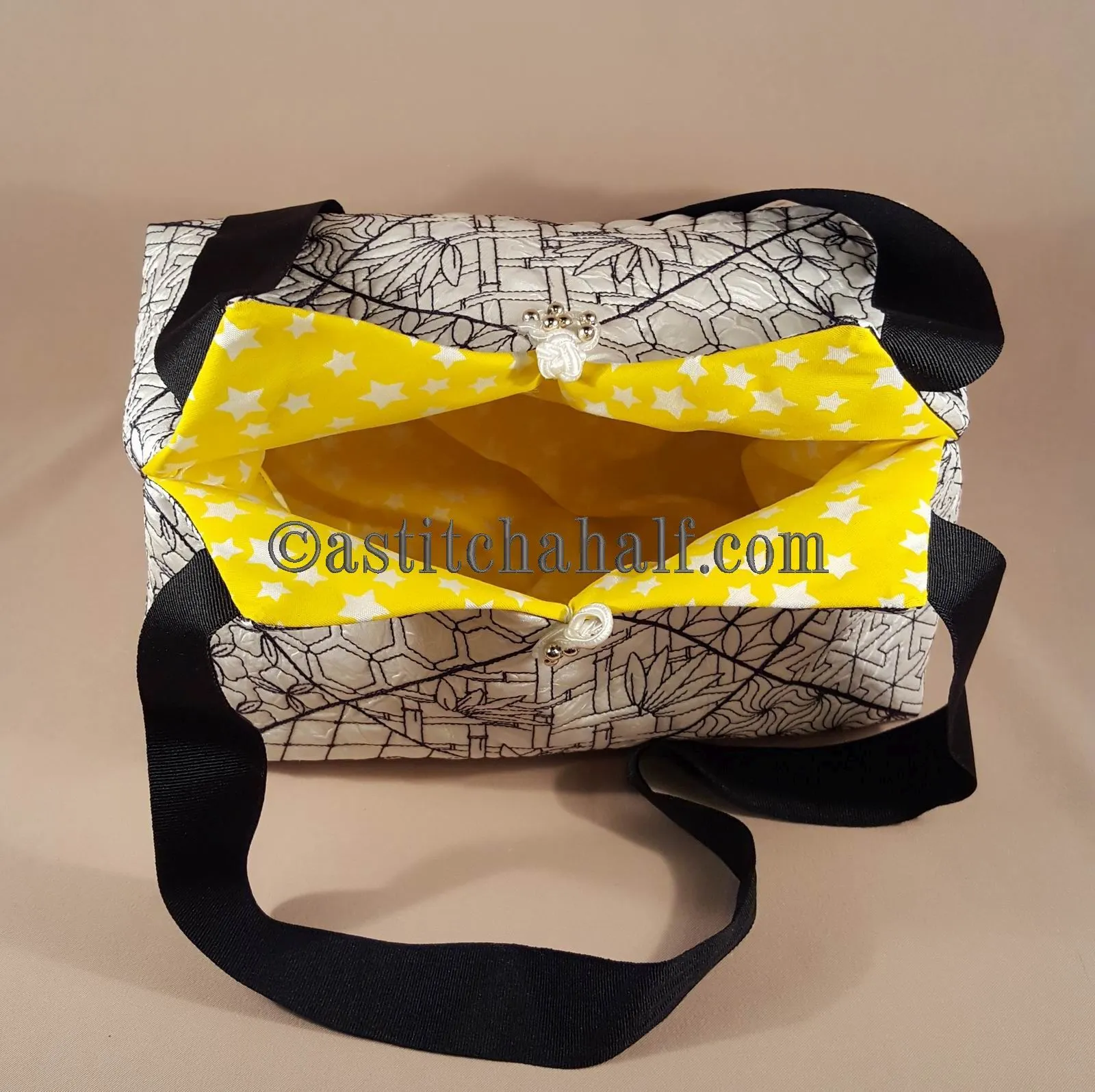 Kikko Sashiko Quilt Blocks and Tote Bag