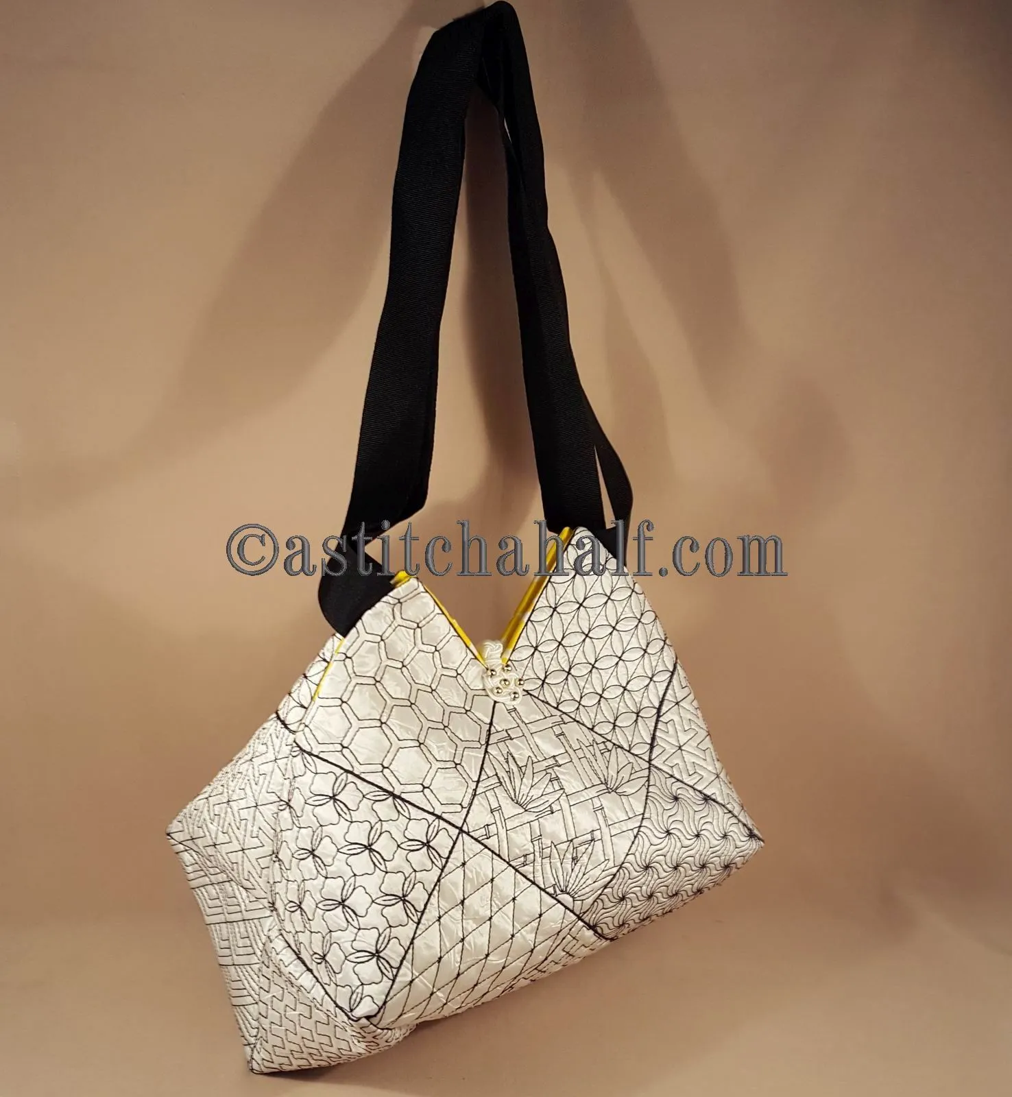 Kikko Sashiko Quilt Blocks and Tote Bag