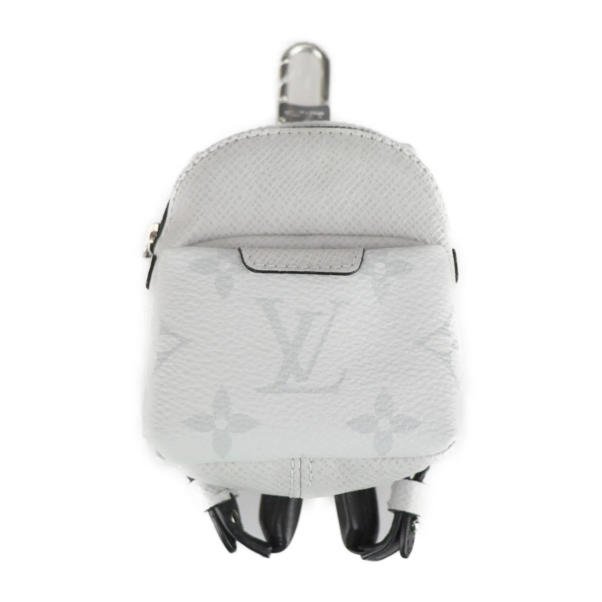 LOUIS VUITTON Bijou Sac Neo Discovery Taigarama Keychain M69318 Taiga PVC Antarctica Bag Charm Mini Rucksack Backpack