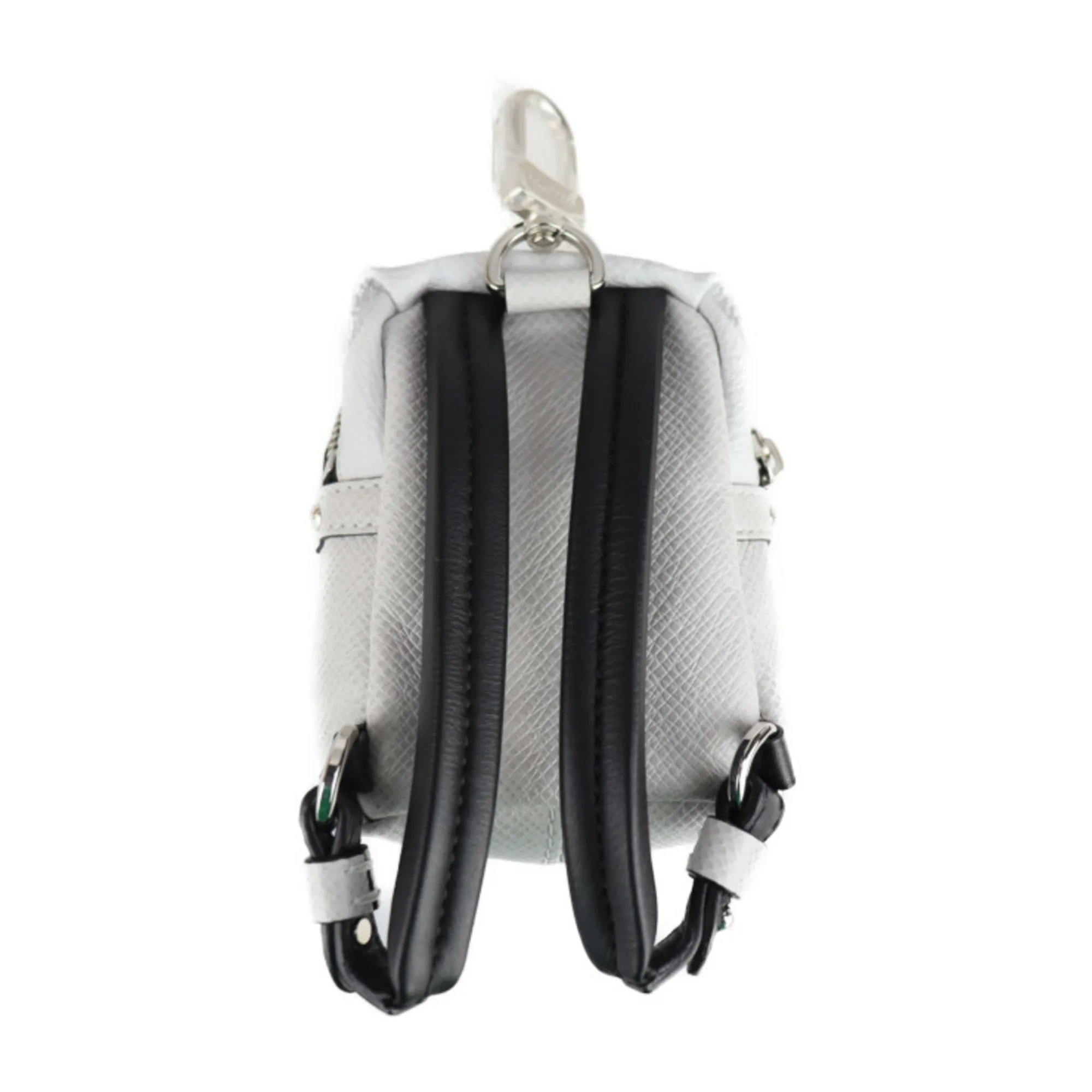 LOUIS VUITTON Bijou Sac Neo Discovery Taigarama Keychain M69318 Taiga PVC Antarctica Bag Charm Mini Rucksack Backpack