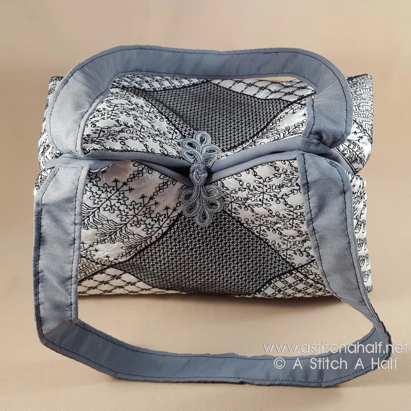 Luciana Spanish Blackwork Quilt Blocks and Tote Bag