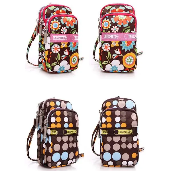 Multi-color Floral Printed Wrist Bag Phone Bag