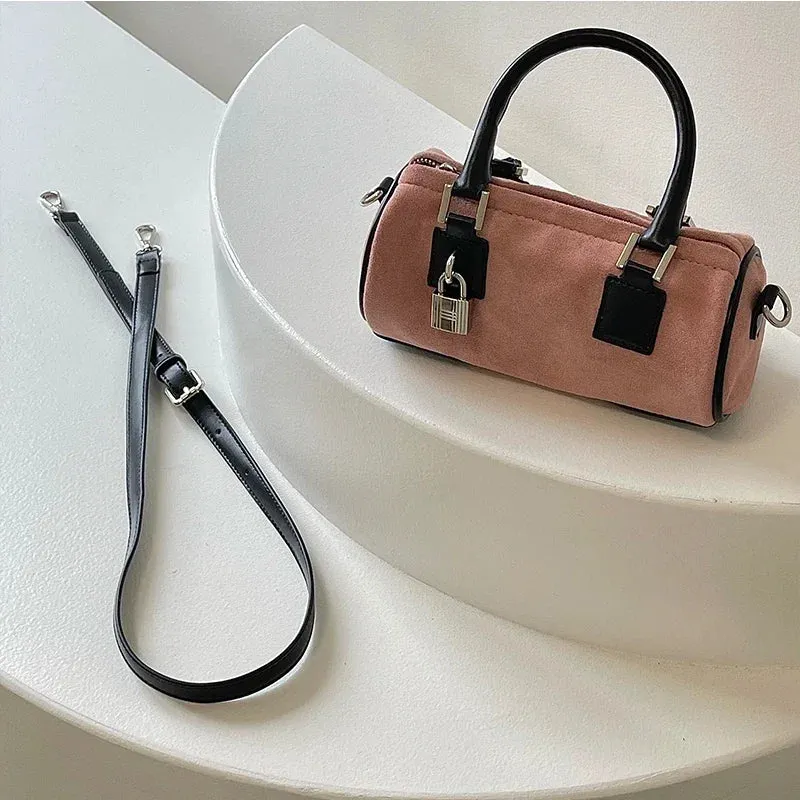 UAKISS  -  2024 Japanese Sweet Fashion Patchwork Shoulder Handbags Korean Trendy Chic Crossbody Bags Women All Match Y2k Aesthetic Cylinder