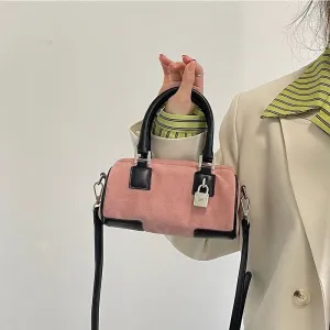 UAKISS  -  2024 Japanese Sweet Fashion Patchwork Shoulder Handbags Korean Trendy Chic Crossbody Bags Women All Match Y2k Aesthetic Cylinder