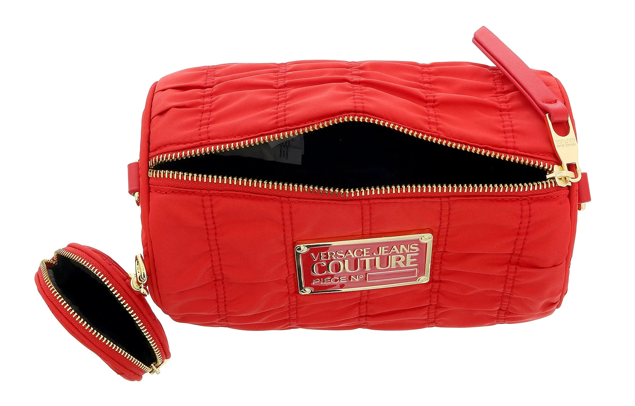 Versace Jeans Couture Red Small Pouch Nylon Crossbody Bag with Coin Purse