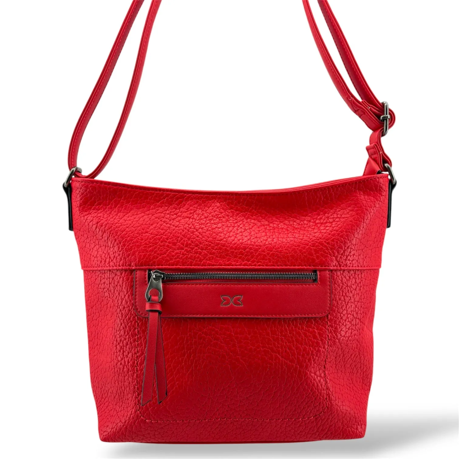 YD-9558 - Vegan Leather Flat Crossbody Bag - 9 Colors