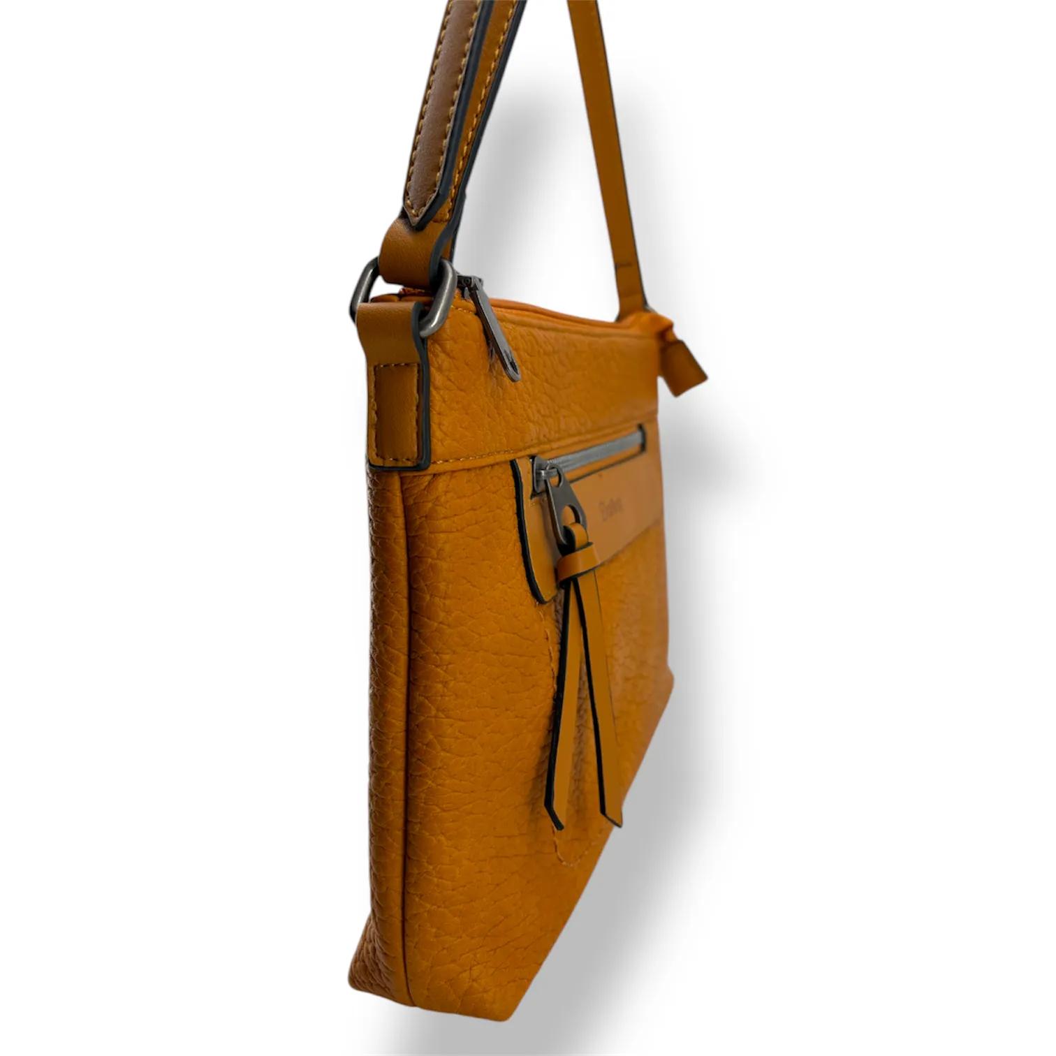 YD-9558 - Vegan Leather Flat Crossbody Bag - 9 Colors